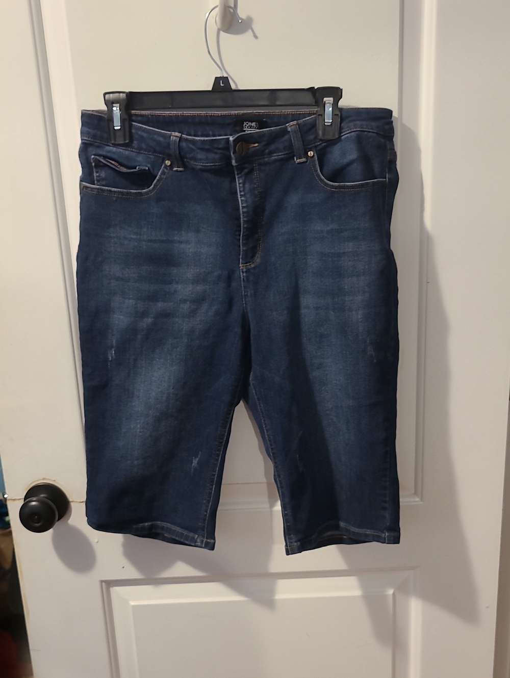 Jones New York Distressed Lexington Bermuda Jean Shorts